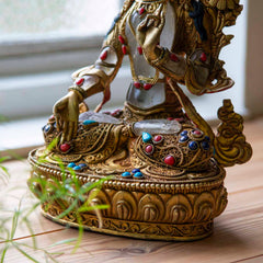 Himalayan Quartz Crystal White Tara Statue-Siesta Crafts