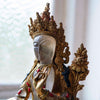 Himalayan Quartz Crystal White Tara Statue-Buddhism-Siesta Crafts