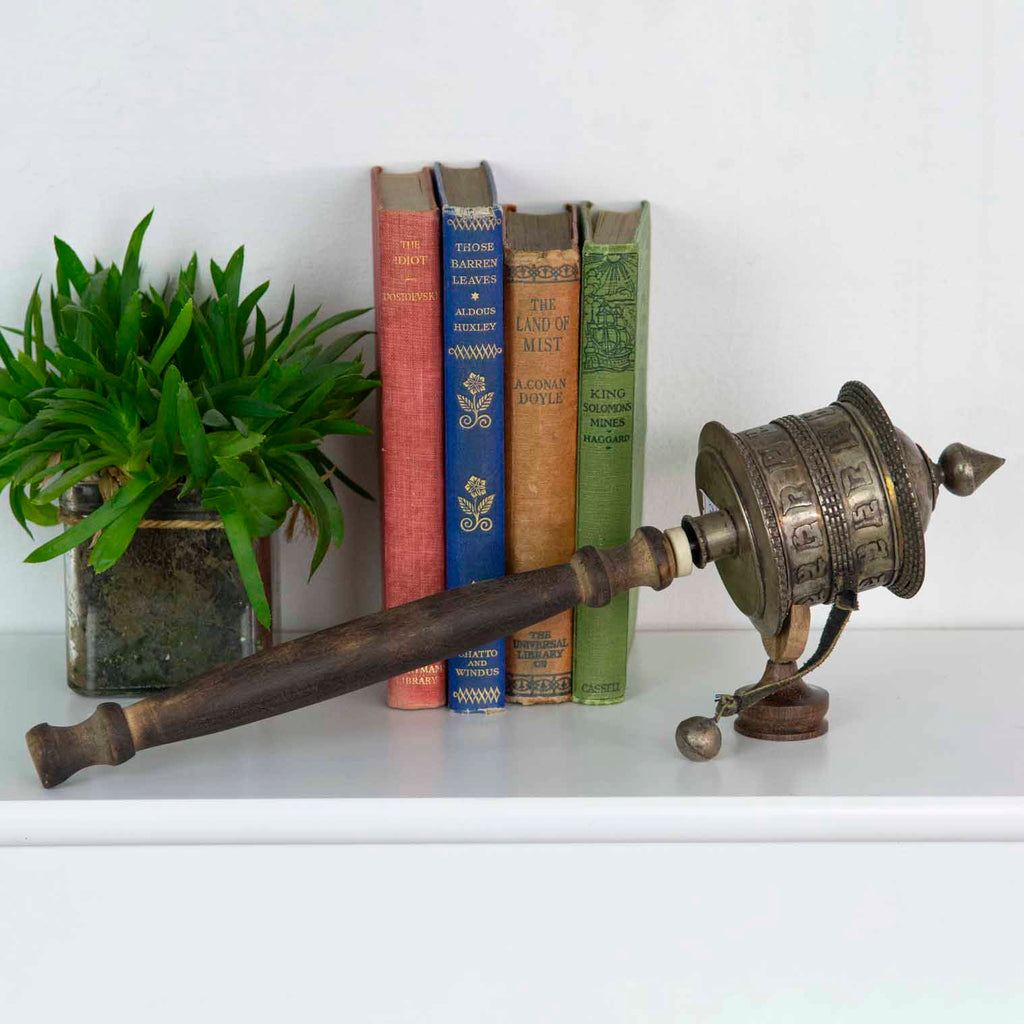Copper and Silver Prayer Wheel No.281-Siesta Crafts