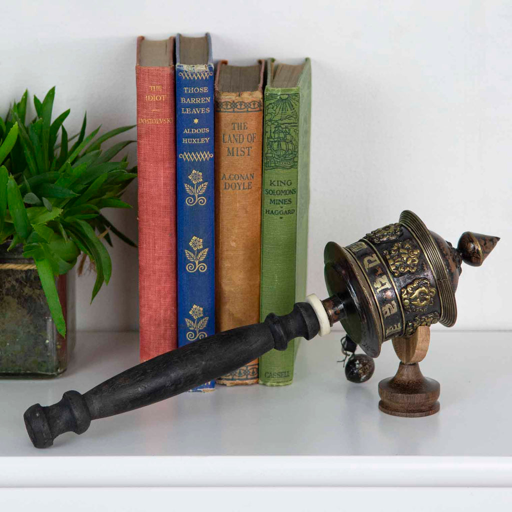 Vintage Copper Prayer Wheel No.282-Siesta Crafts