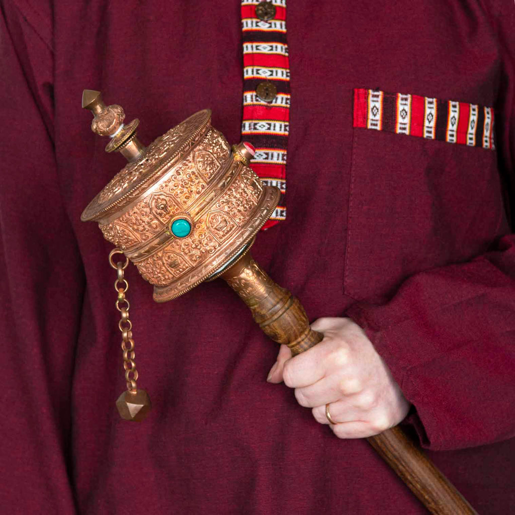 Special Copper Prayer Wheel No.295-Siesta Crafts