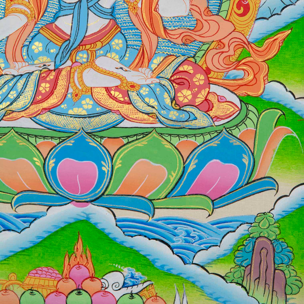 White Tara Thangka No 337-Siesta Crafts