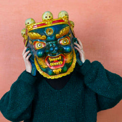 Artisan Bhutanese Bhairab Mask No.343-Siesta Crafts