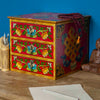 Tibetan Style Set of Three Drawers - Flowers No.392-Siesta Crafts