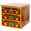 Tibetan Style Set of Three Drawers - Flowers No.392-Siesta Crafts