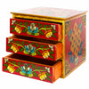 Tibetan Style Set of Three Drawers - Flowers No.392-Siesta Crafts