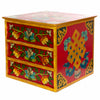 Tibetan Style Set of Three Drawers - Flowers No.398-Siesta Crafts