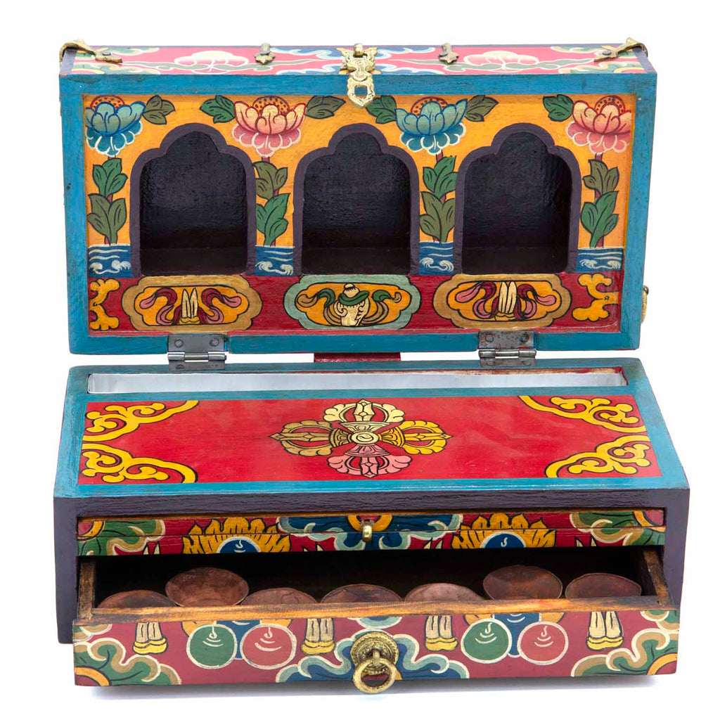Tibetan Style Travelling Altar Box No.399-Siesta Crafts