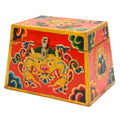 Tibetan Style Orange Cheppu Pyramid Chest-Siesta Crafts