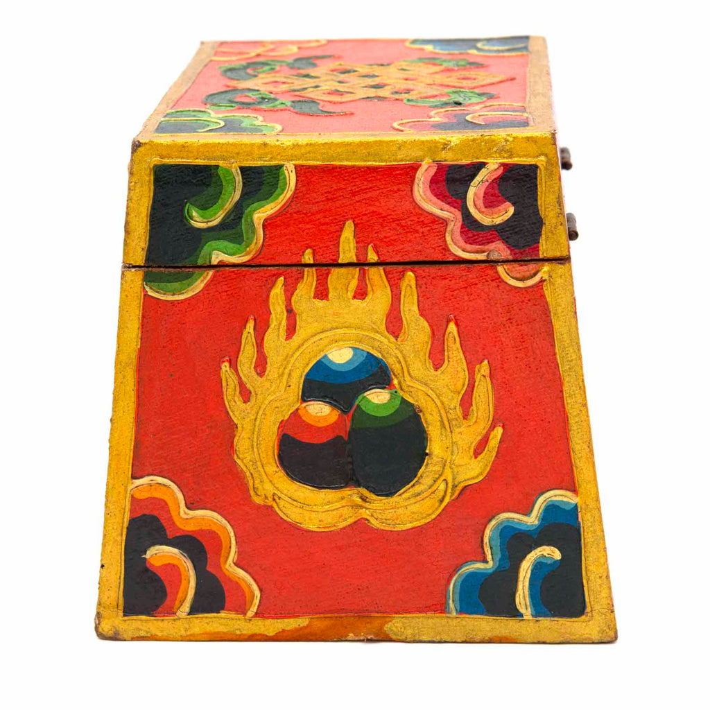 Tibetan Style Orange Cheppu Pyramid Chest-Siesta Crafts