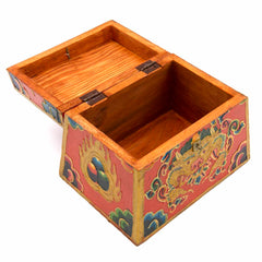 Tibetan Style Orange Cheppu Pyramid Chest-Siesta Crafts