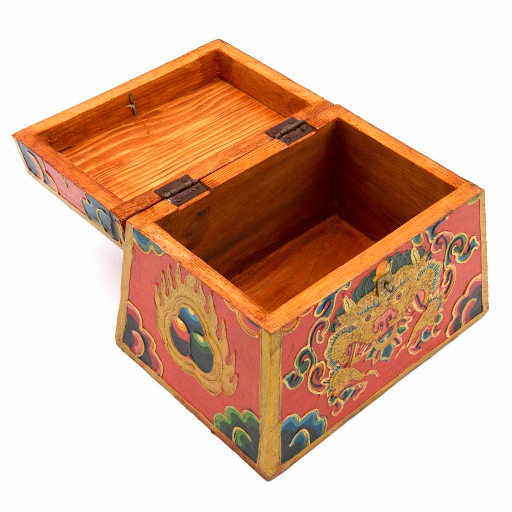 Tibetan Style Orange Cheppu Pyramid Chest-Siesta Crafts