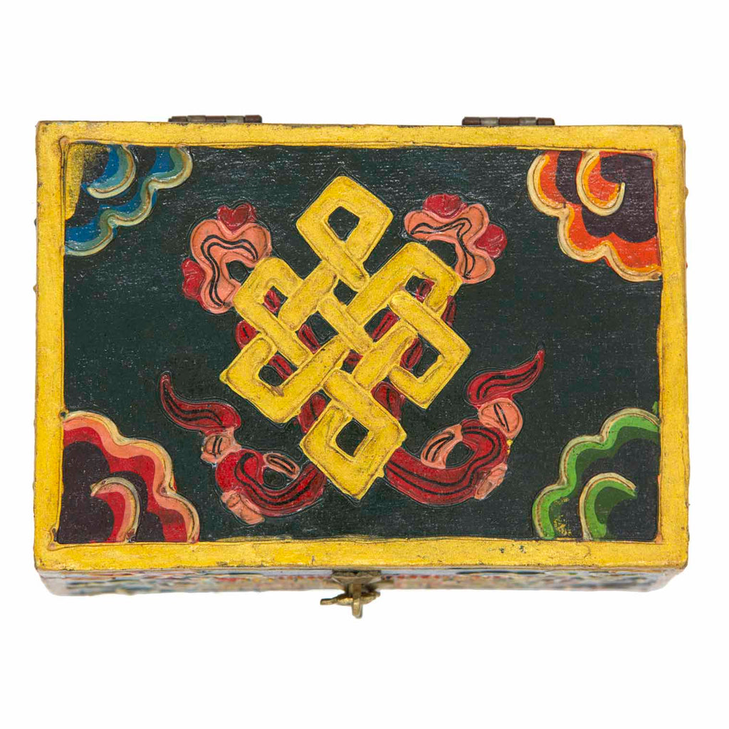 Tibetan Style Dark Green Cheppu Pyramid Chest-Siesta Crafts