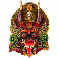Hand-Carved Nepalese Cheppu Mask-Siesta Crafts
