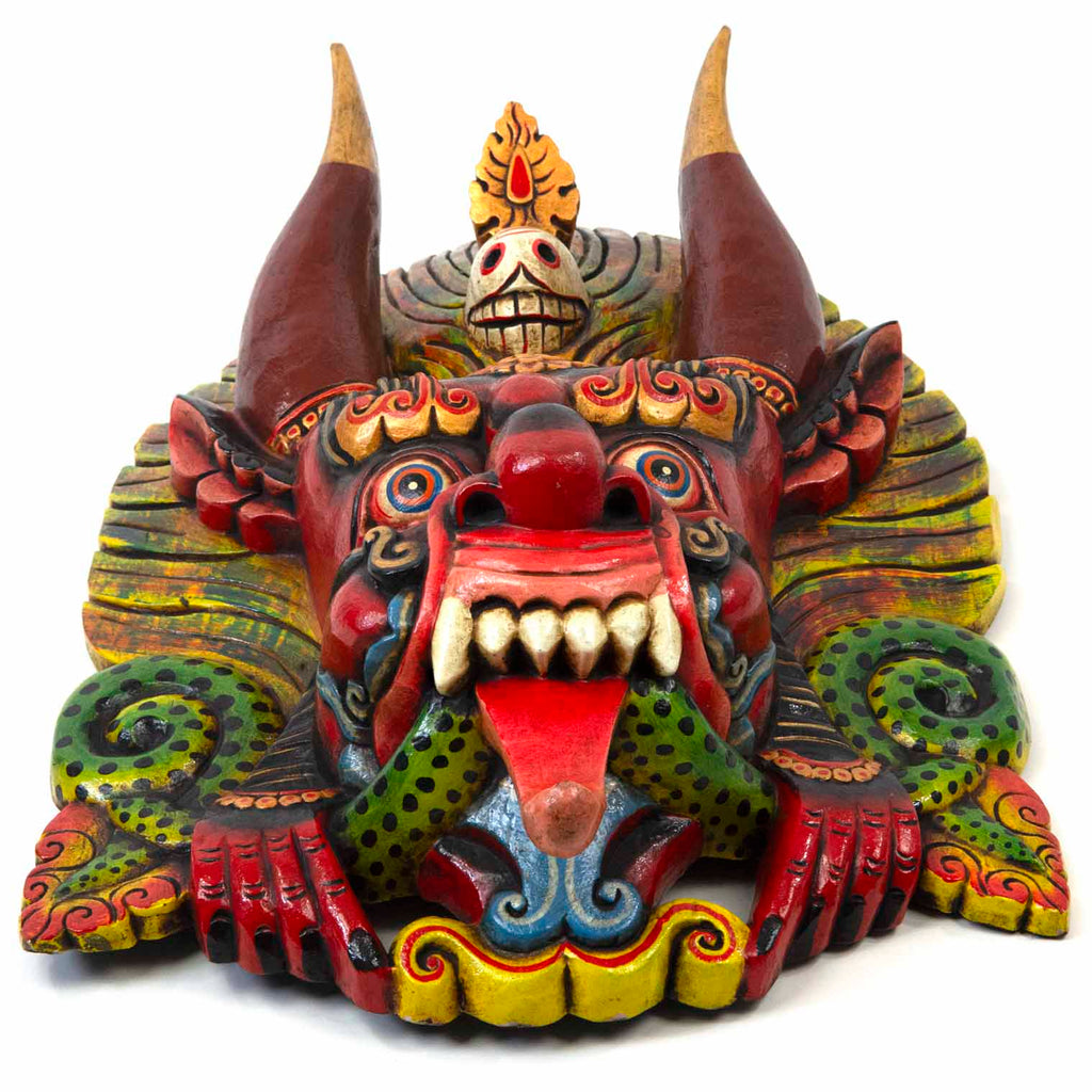 Hand-Carved Nepalese Cheppu Mask-Siesta Crafts