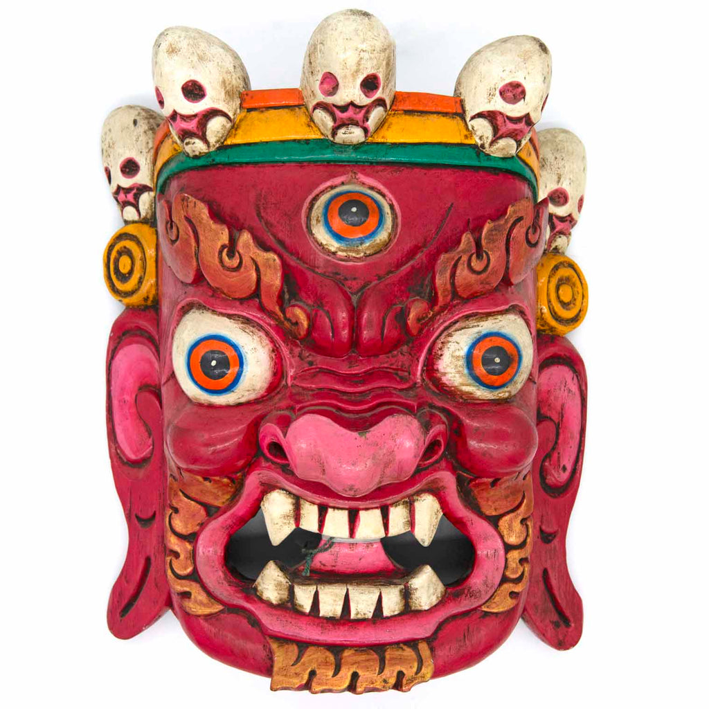 Hand-Carved Nepalese Bhairab Mask-Siesta Crafts