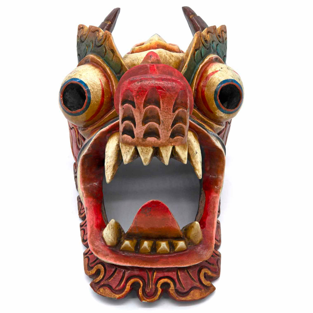 Hand-Carved Nepalese Dragon Mask-Siesta Crafts