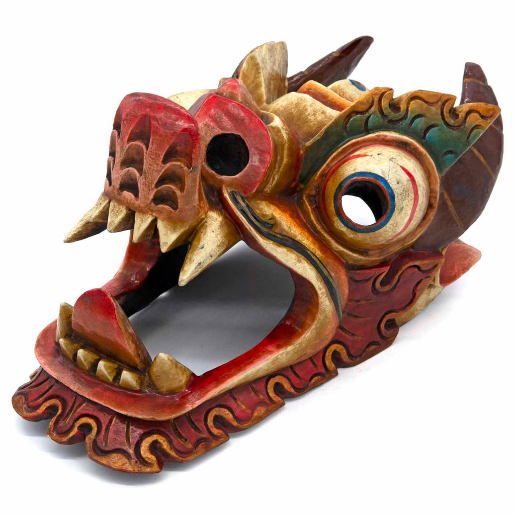Hand-Carved Nepalese Dragon Mask-Siesta Crafts