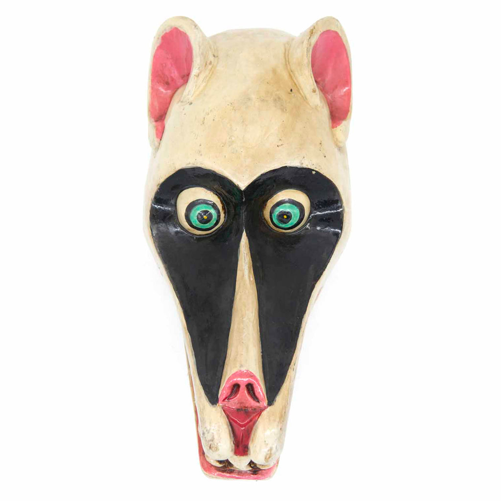 Hand-Carved Nepalese Raccoon Mask-Siesta Crafts