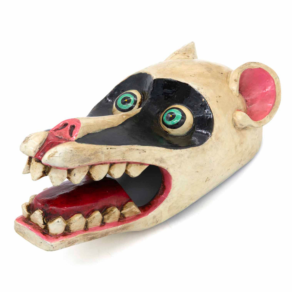 Hand-Carved Nepalese Raccoon Mask-Siesta Crafts