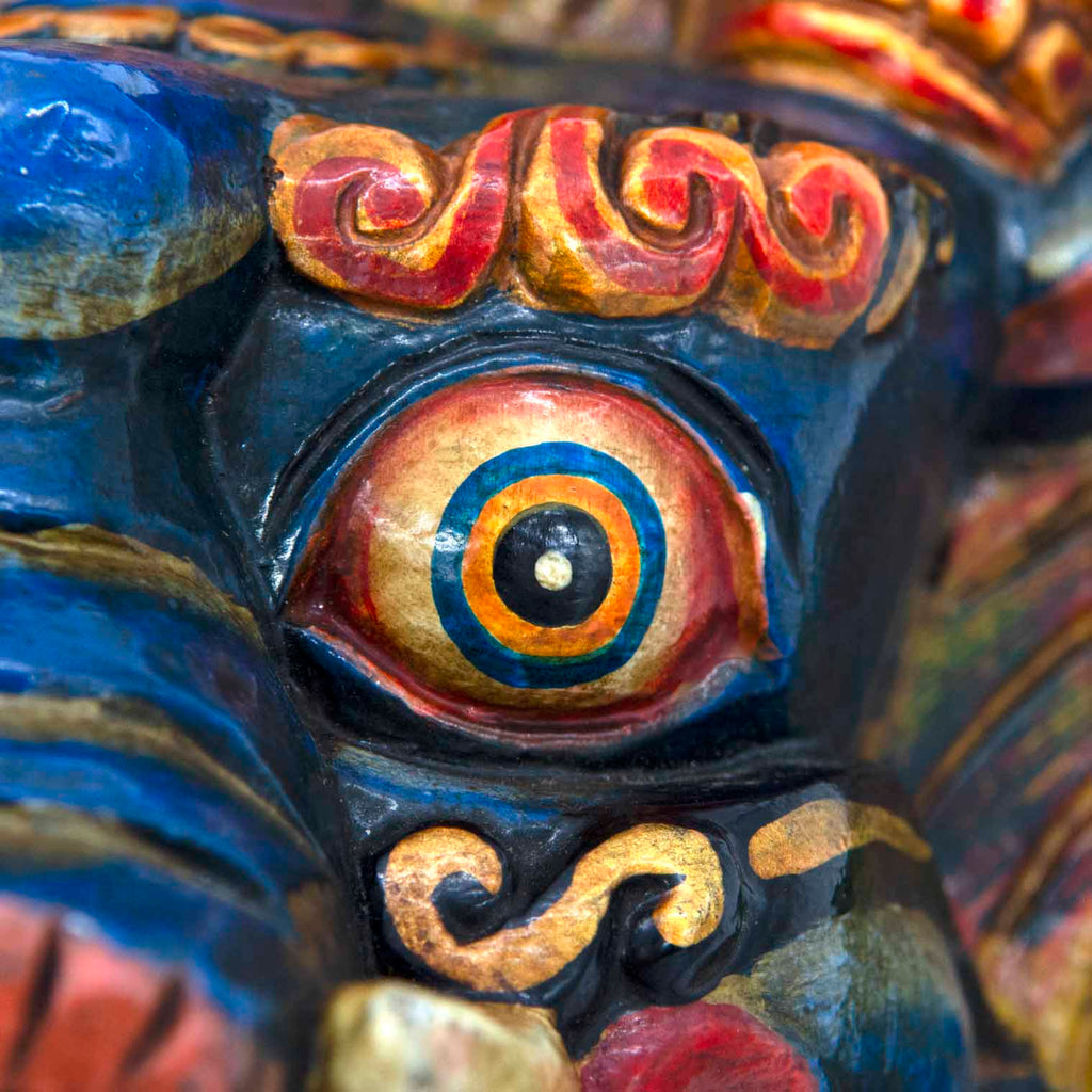 Hand-Carved Nepalese Cheppu Mask-Siesta Crafts