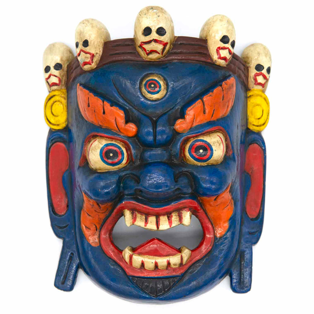 Hand-Carved Nepalese Bhairab Mask-Siesta Crafts