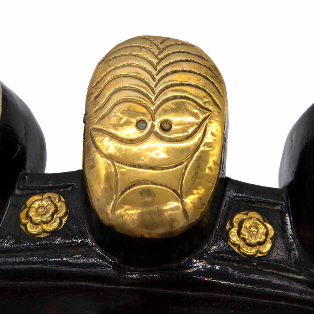 Hand-Carved Nepalese Metal Plate Bhairab Mask-Siesta Crafts