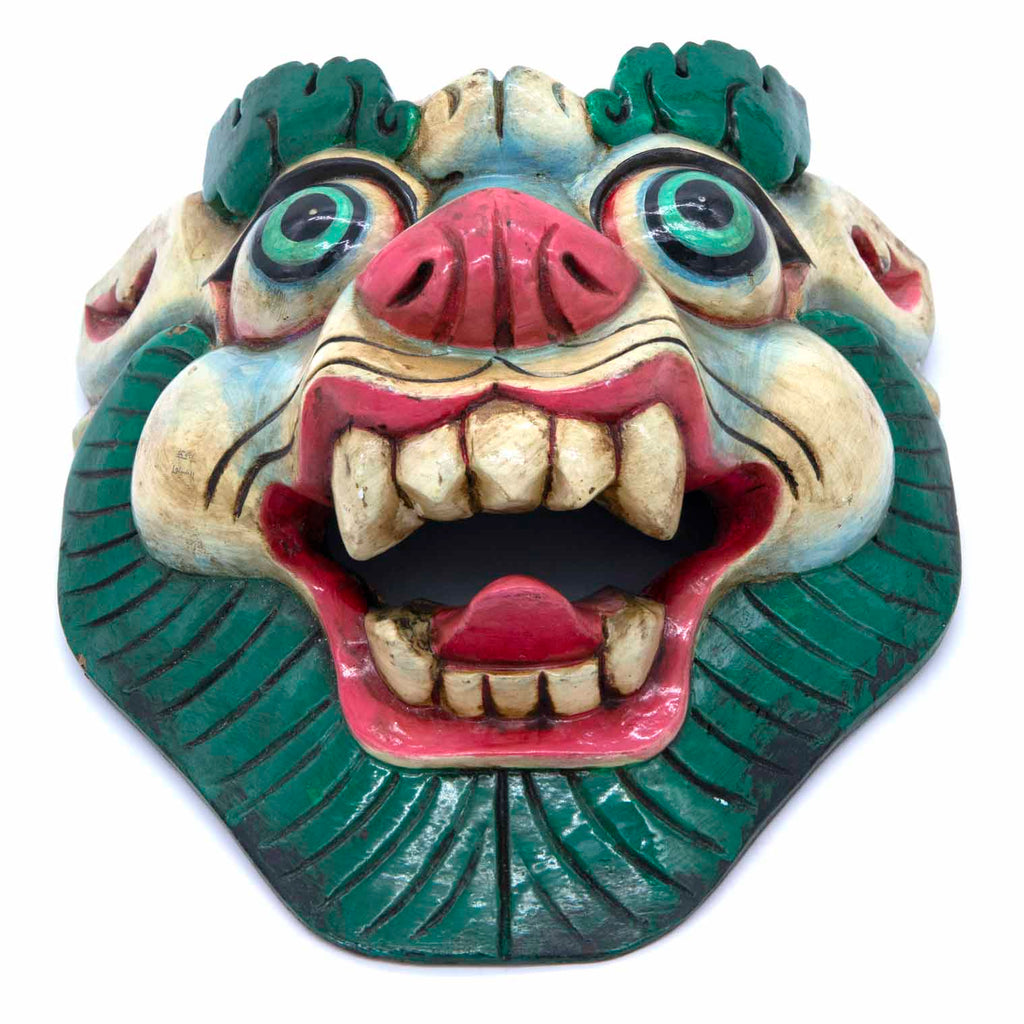 Hand-Carved Nepalese Snowlion Mask-Siesta Crafts