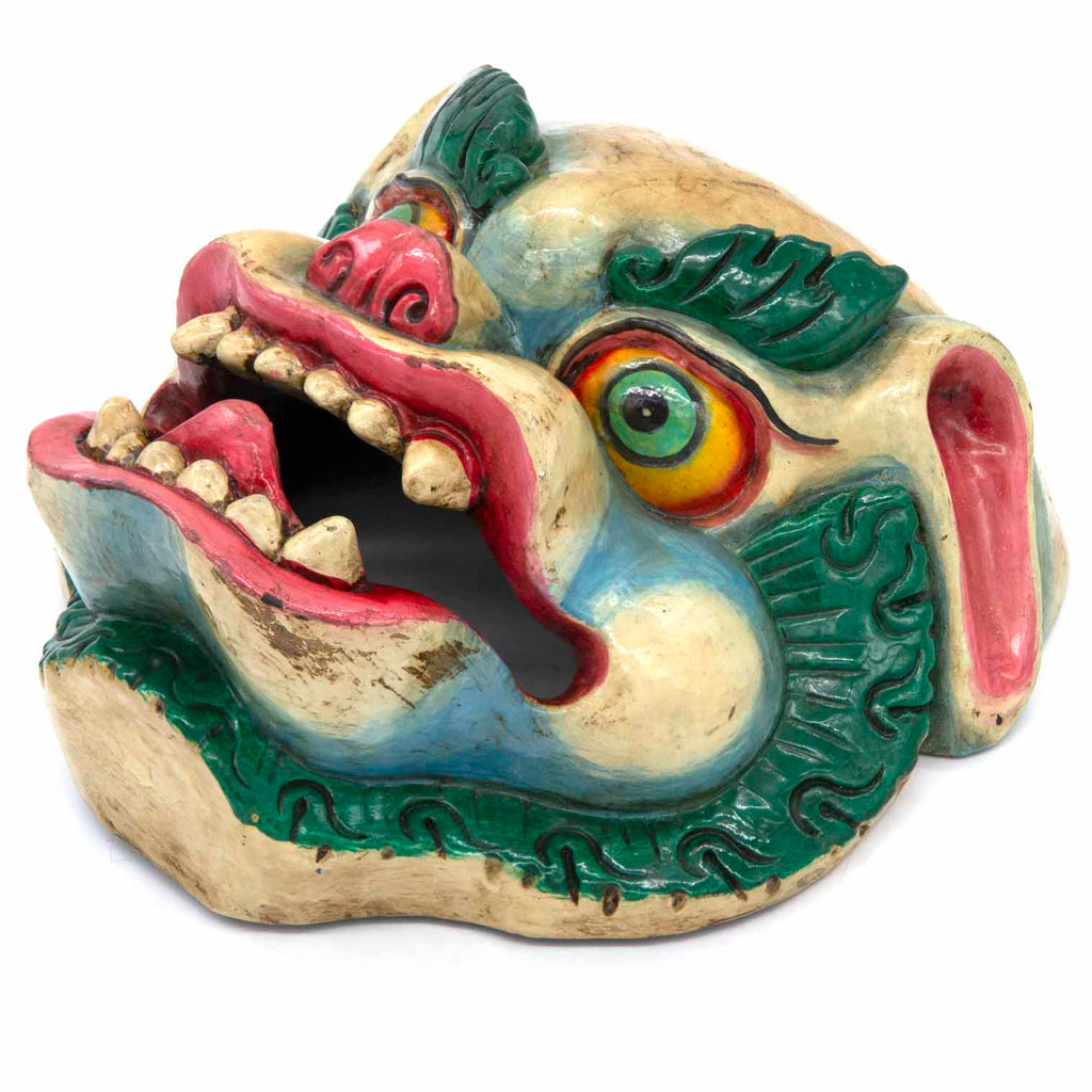 Hand-Carved Nepalese Snowlion Mask-Siesta Crafts