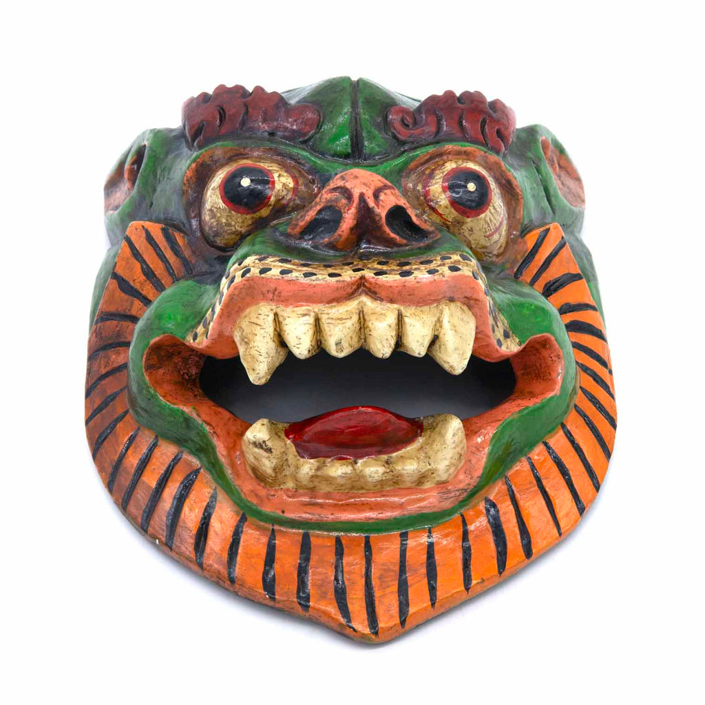Hand-Carved Nepalese Lion Mask-Siesta Crafts