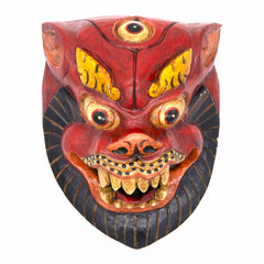 Hand-Carved Nepalese Lion Mask-Siesta Crafts