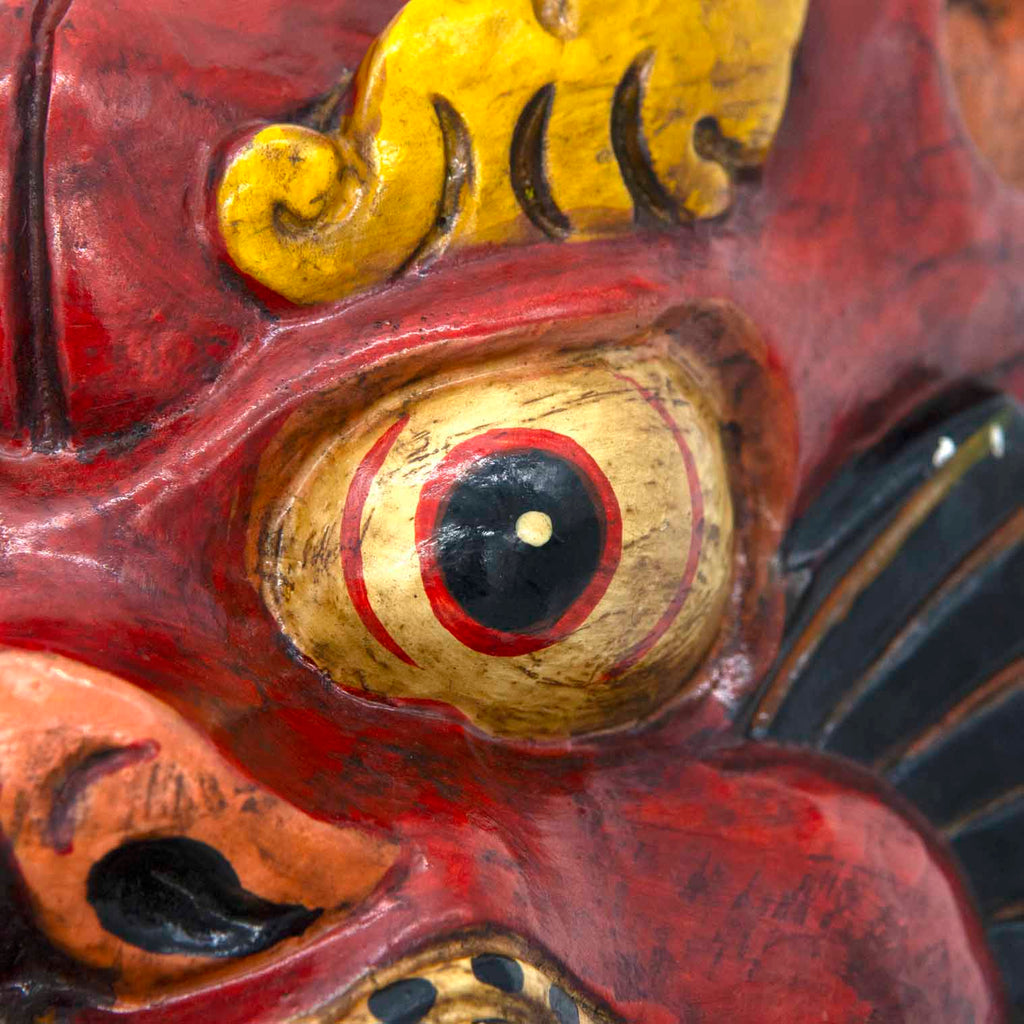 Hand-Carved Nepalese Lion Mask-Siesta Crafts