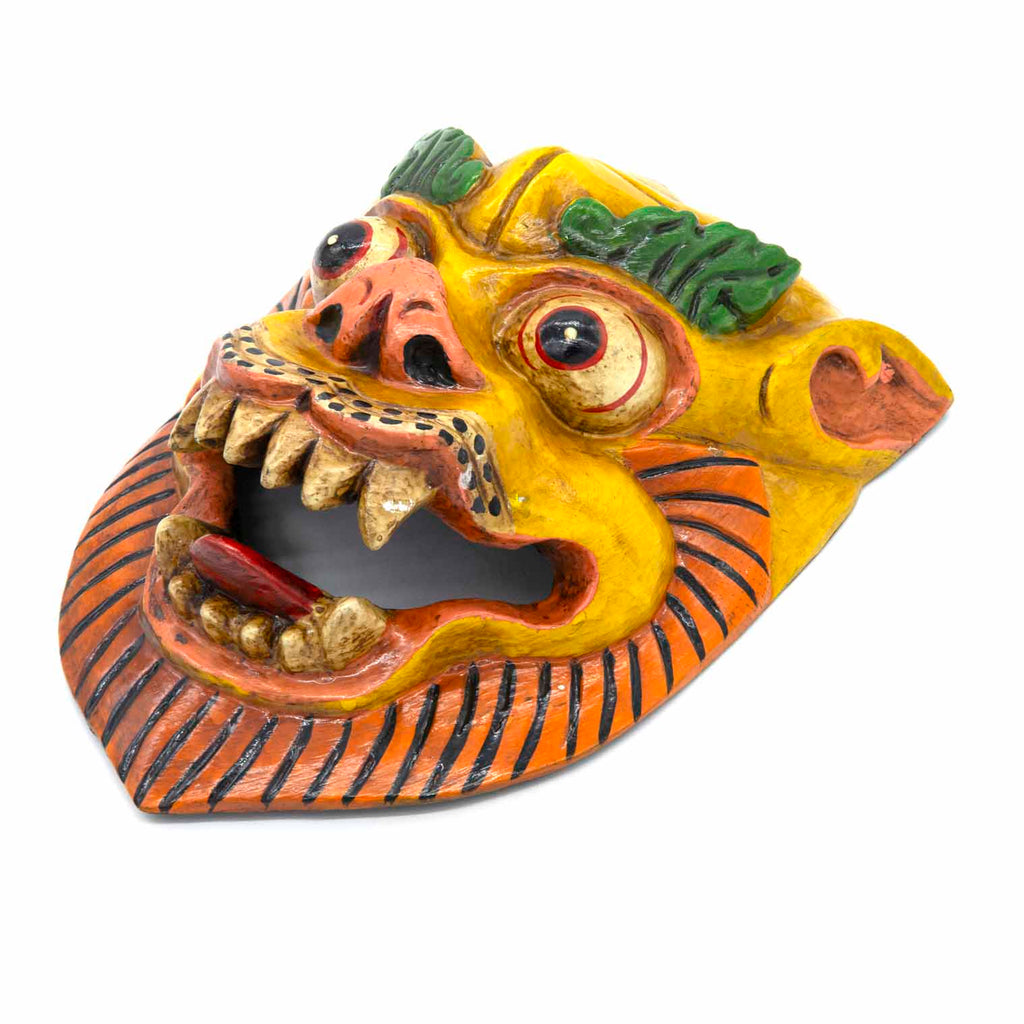 Hand-Carved Nepalese Lion Mask-Siesta Crafts