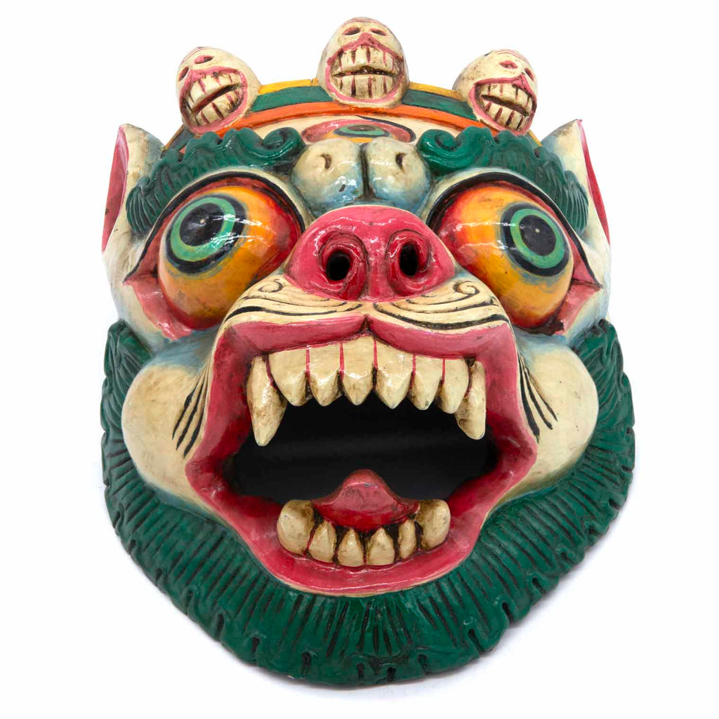 Hand-Carved Nepalese Snowlion Mask-Siesta Crafts
