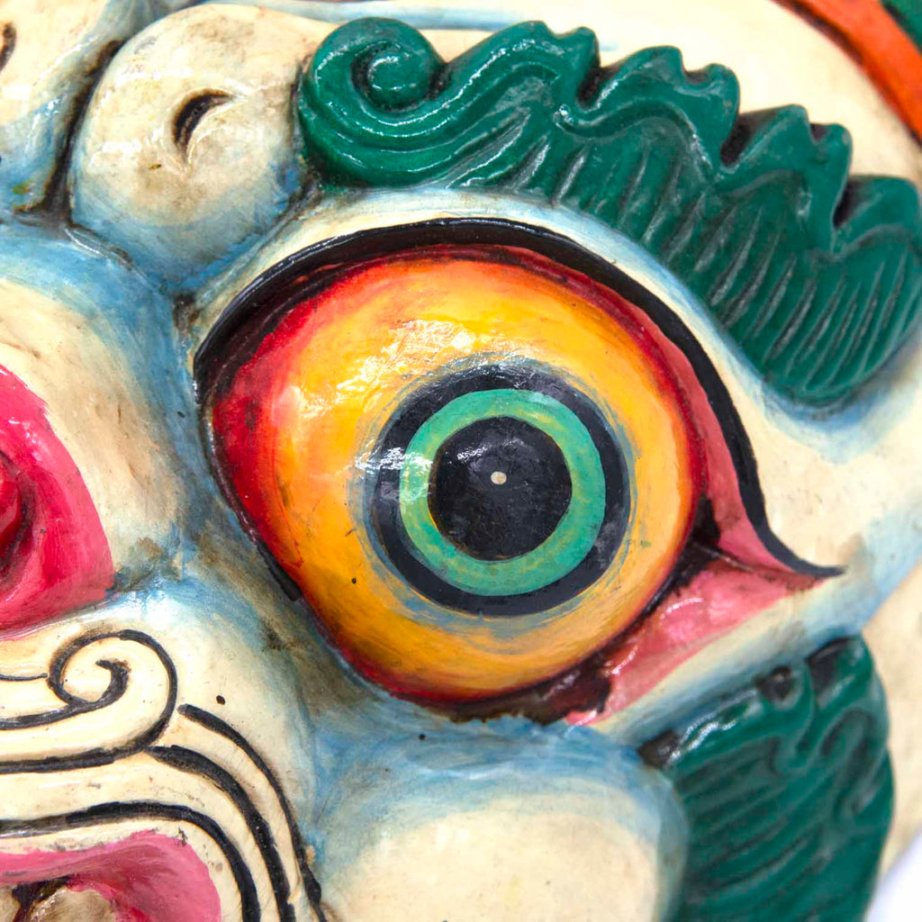 Hand-Carved Nepalese Snowlion Mask-Siesta Crafts