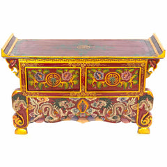Tibetan Style Wooden Dragon Bench No.441-Siesta Crafts