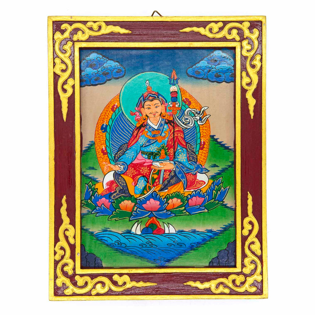 Tibetan Style Painted Thangka Framed-Siesta Crafts