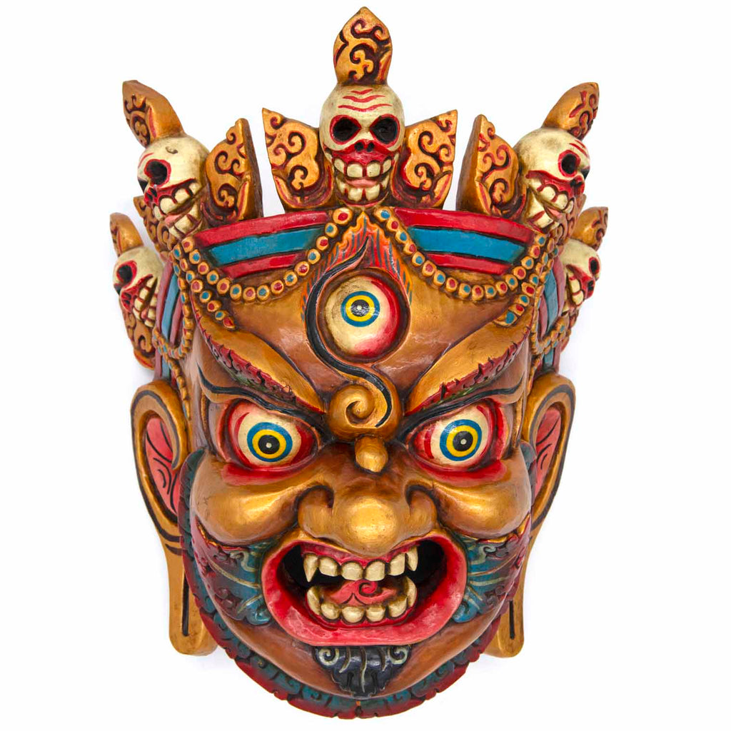 Hand-Carved Nepalese Bhairab Mask-Siesta Crafts
