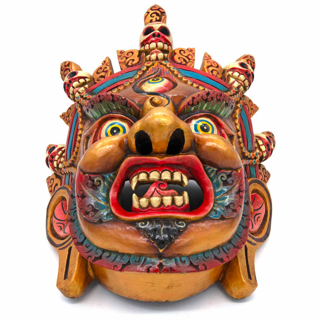 Hand-Carved Nepalese Bhairab Mask-Siesta Crafts