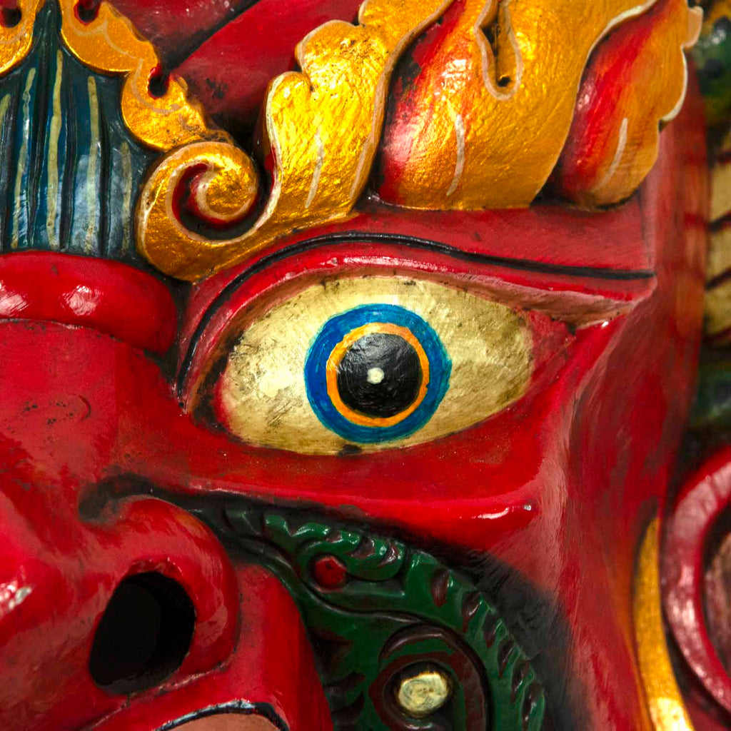Hand-Carved Nepalese Bhairab Mask-Siesta Crafts