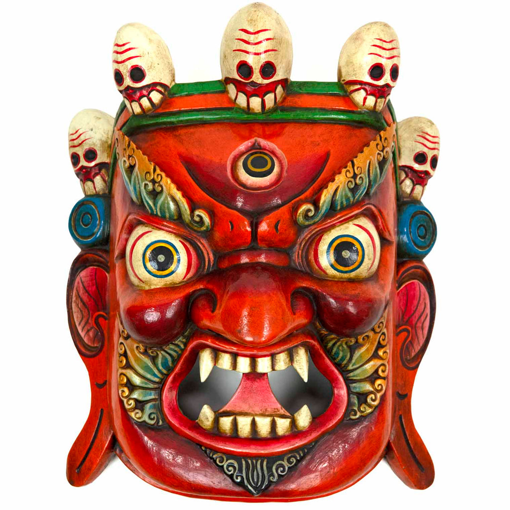 Hand-Carved Nepalese Bhairab Mask-Siesta Crafts