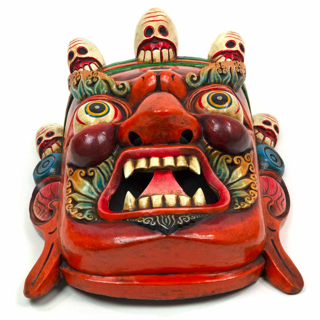 Hand-Carved Nepalese Bhairab Mask-Siesta Crafts