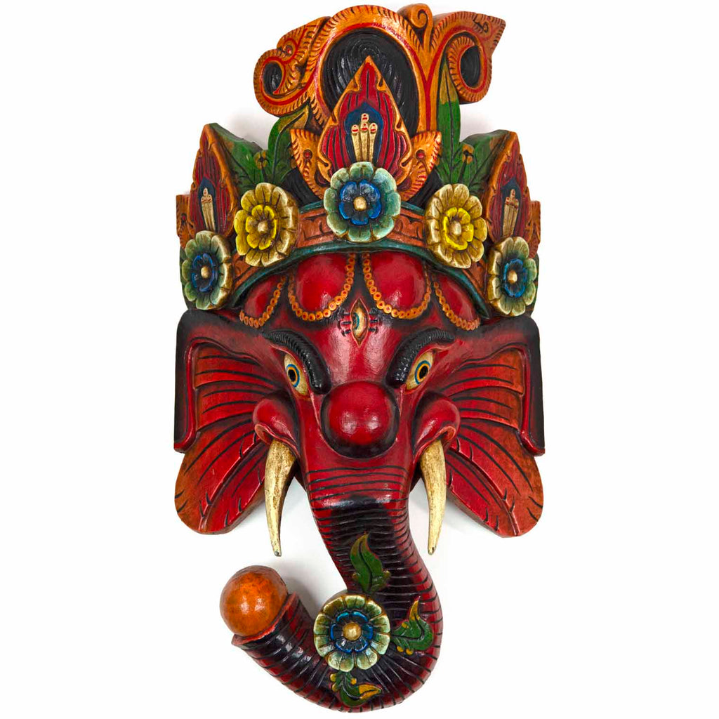 Hand-Carved Nepalese Ganesh Mask-Siesta Crafts