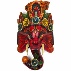 Hand-Carved Nepalese Ganesh Mask-Siesta Crafts