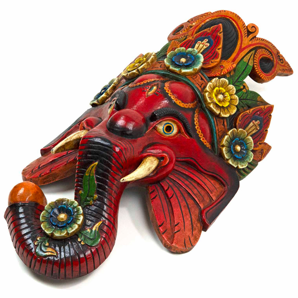 Hand-Carved Nepalese Ganesh Mask-Siesta Crafts