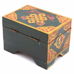 Tibetan Style Wooden Box With Feet-Siesta Crafts