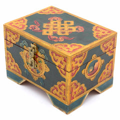 Tibetan Style Wooden Box With Feet-Siesta Crafts