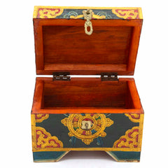 Tibetan Style Wooden Box With Feet-Siesta Crafts