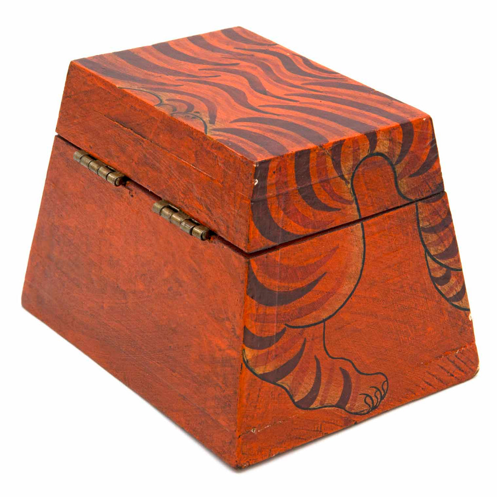Tibetan Style Tiger Wooden Chest No.465-Siesta Crafts