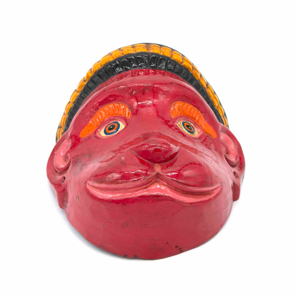 Hand-Carved Nepalese Hanuman with Crown Mask-Siesta Crafts